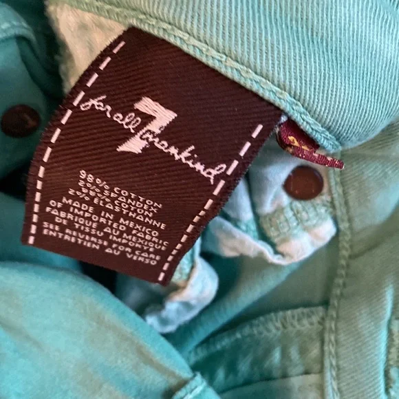 Green Ankle Skinny Jeans - 7FAM - Picture 4 of 5